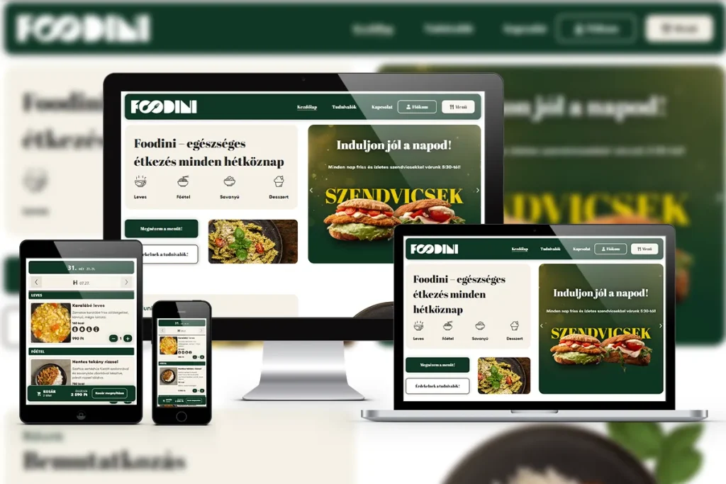 Foodini Gastro weboldal referencia