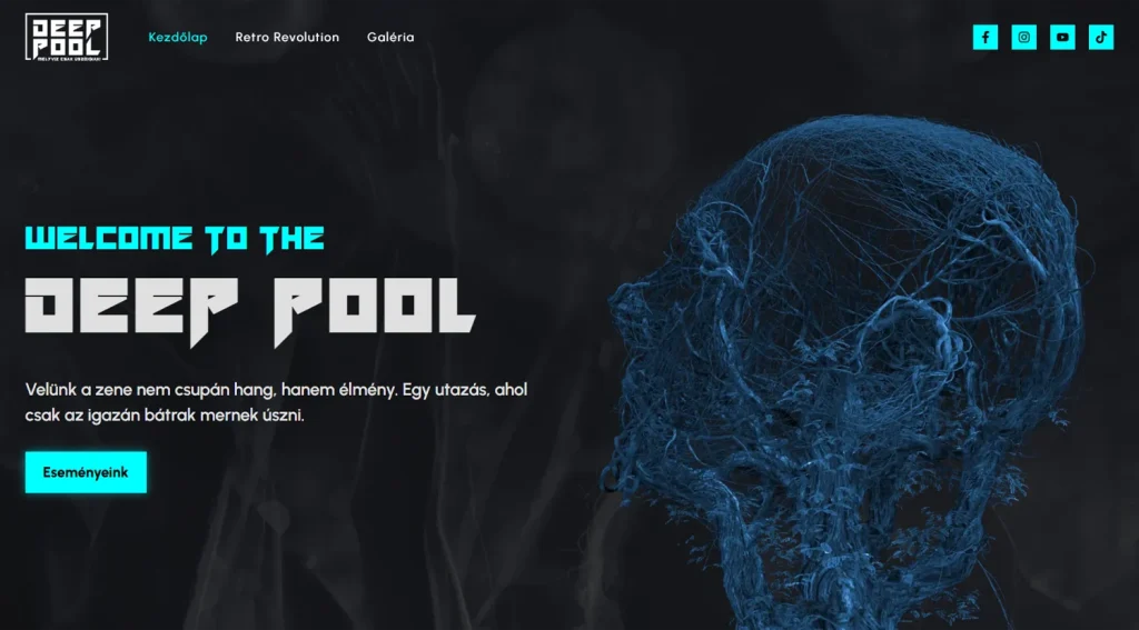 Deep Pool weboldal referencia